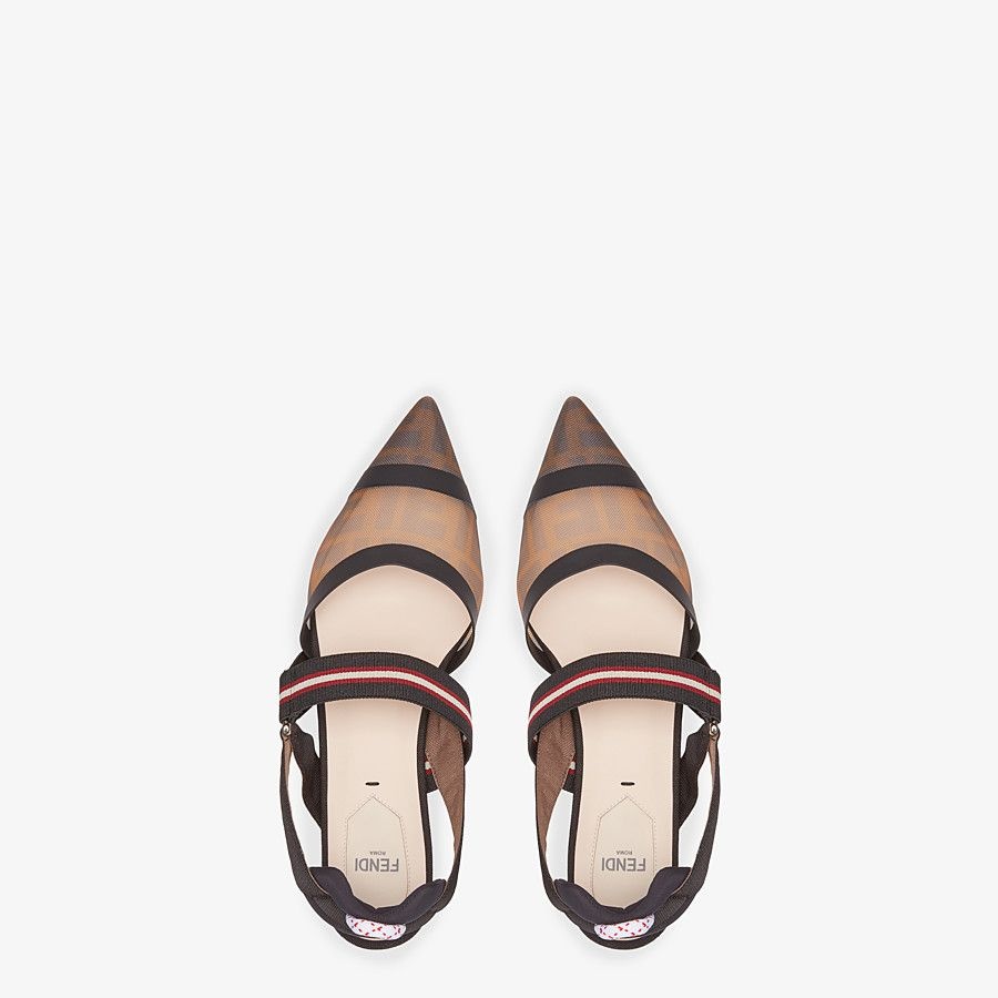 Multicolor tech mesh low slingbacks - 4