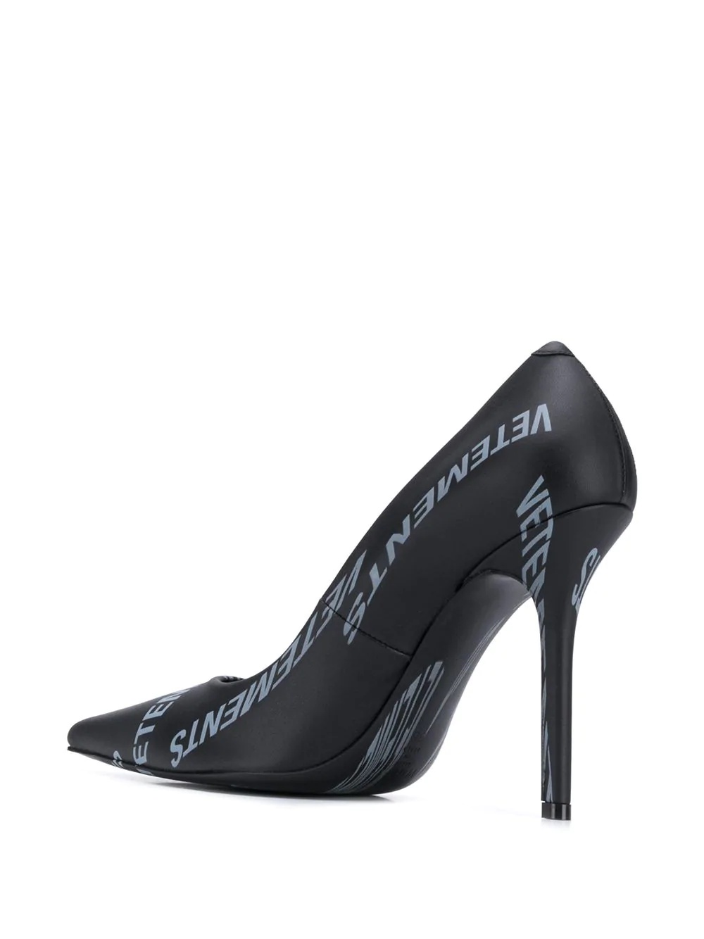 logo-print pumps - 3