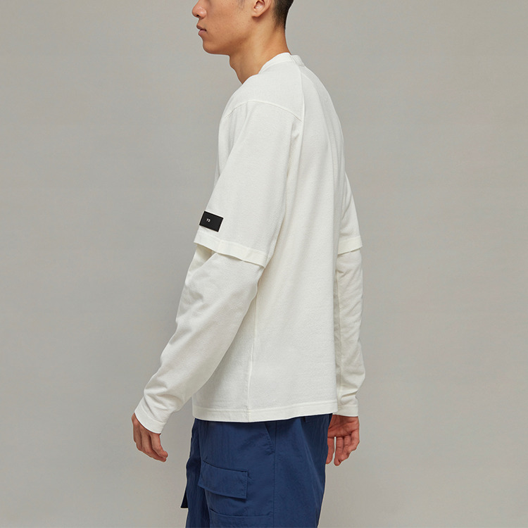 adidas Y-3 Off-White Layered Long Sleeve T-Shirts 'White' HZ8821 - 5
