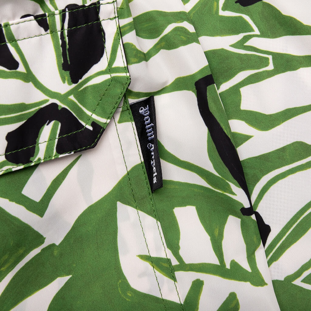 MACRO HIBISCUS SWIM SHORTS - GREEN/WHITE - 3