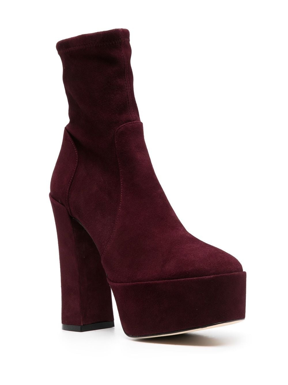 suede platform 150mm boots - 2