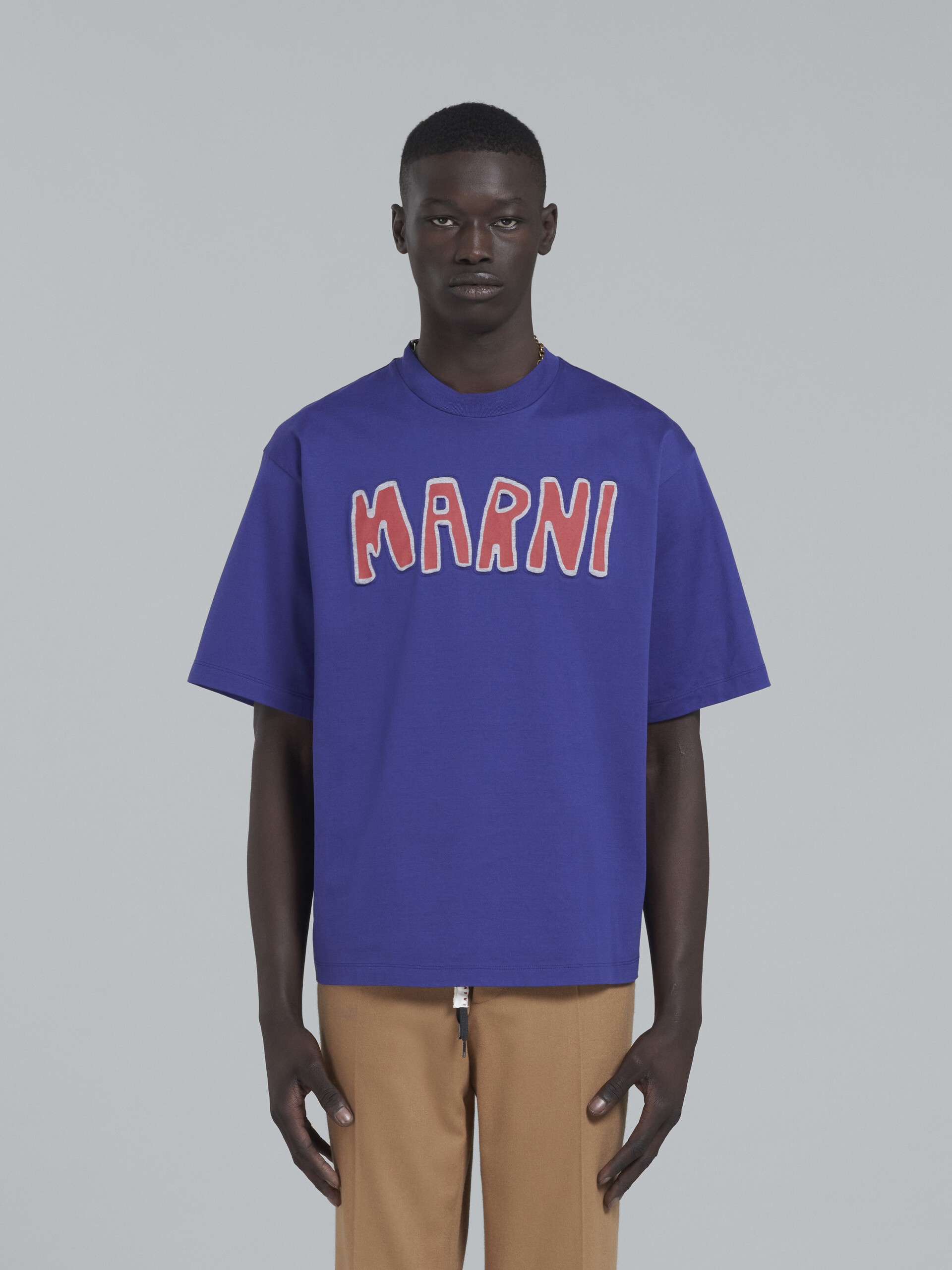 BLUE T-SHIRT WITH LOGO - 2