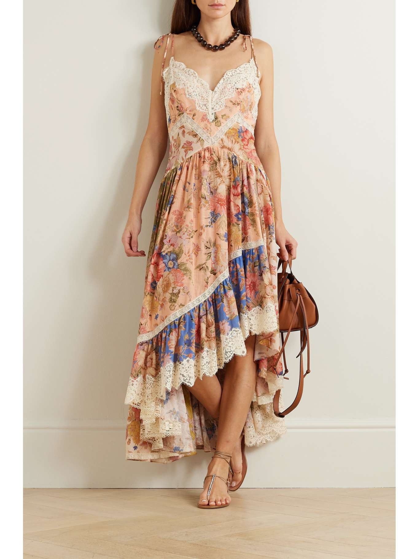 Zimmermann AUGUST ASYMMETRIC SLIP DRESS | REVERSIBLE
