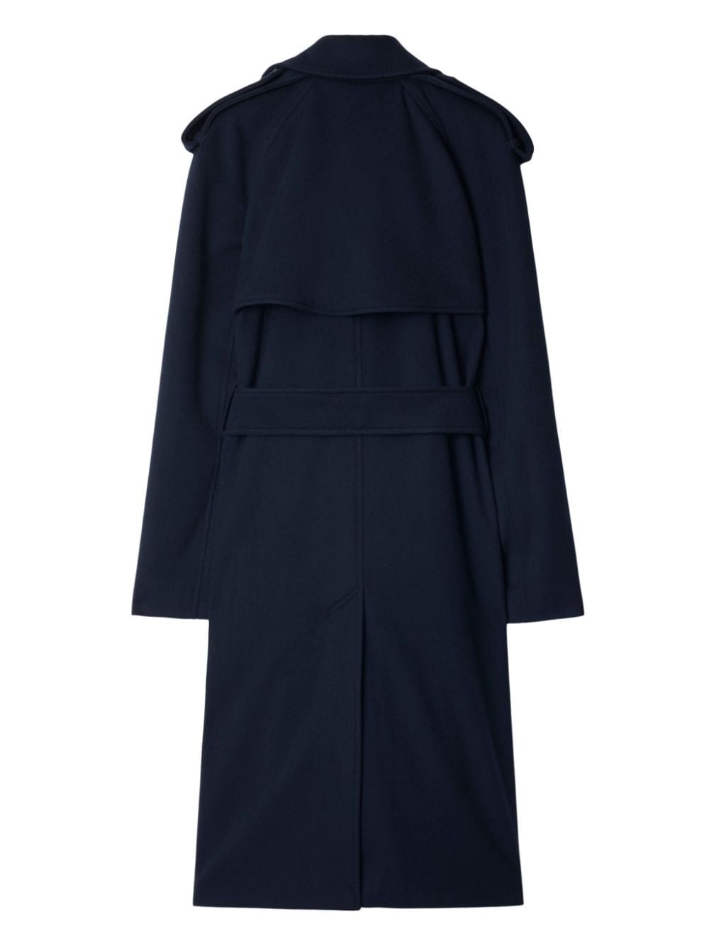 notched-lapel cashmere coat - 2