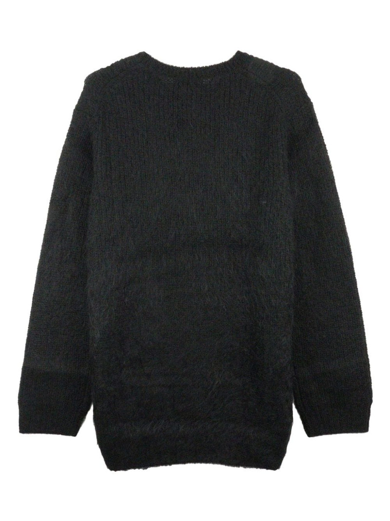 Yohji Yamamoto crew-neck brushed jumper outlook