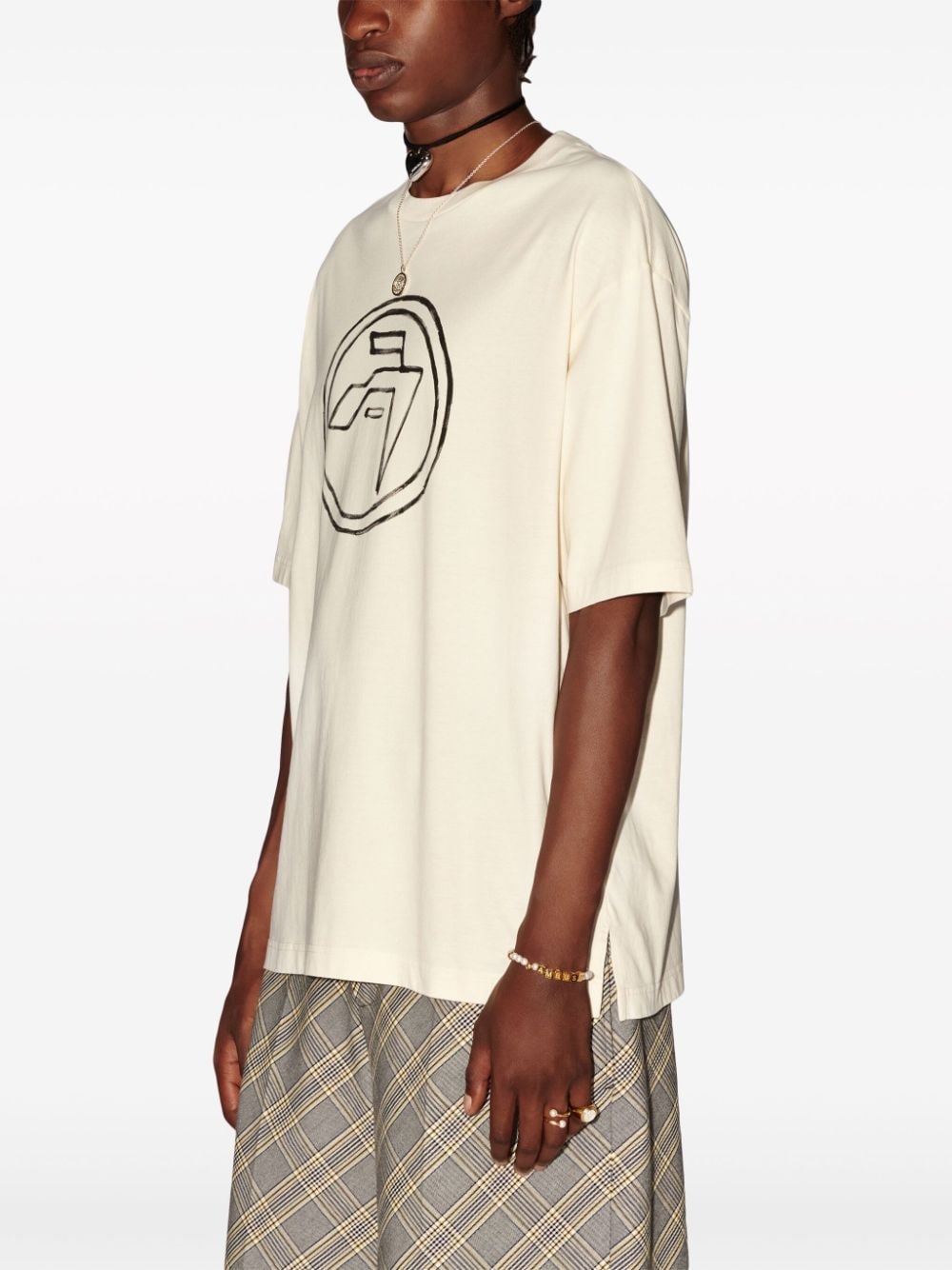 emblem-print organic-cotton T-shirt - 4