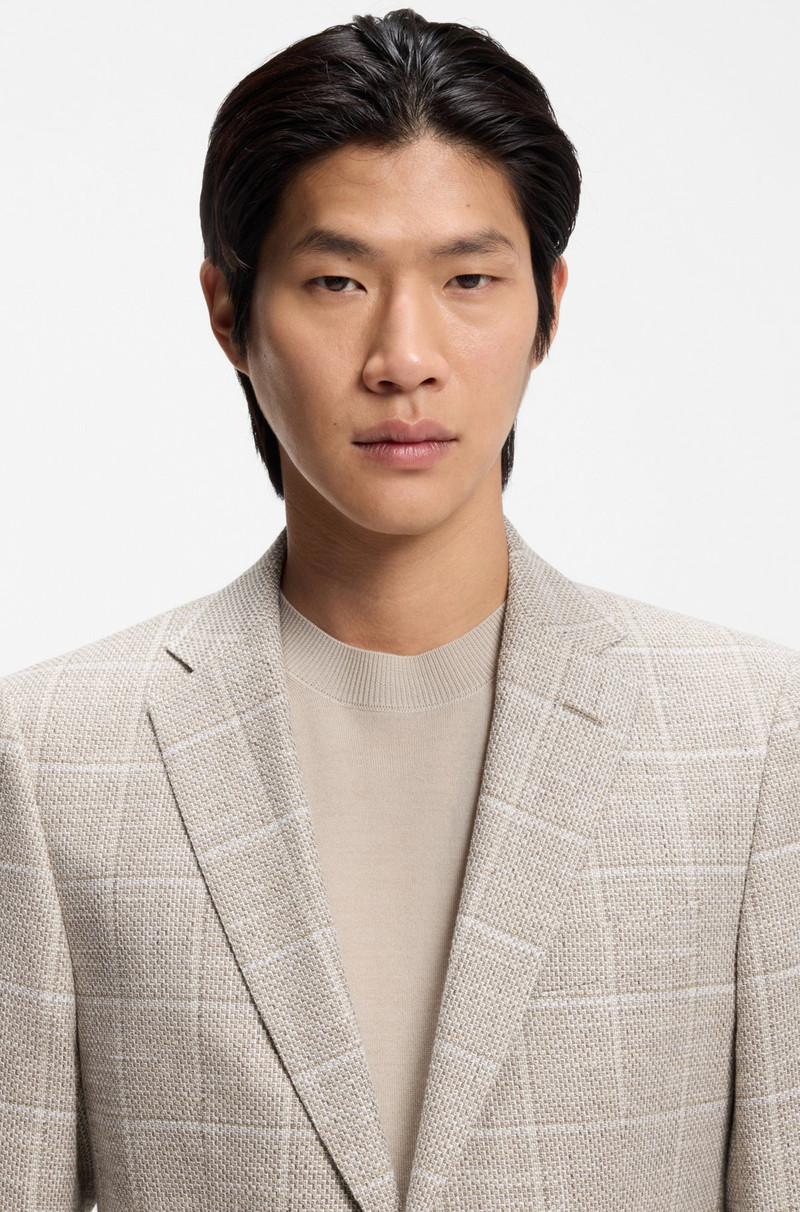 CHECKED SLIM-FIT JACKET IN A COTTON BLEND 5