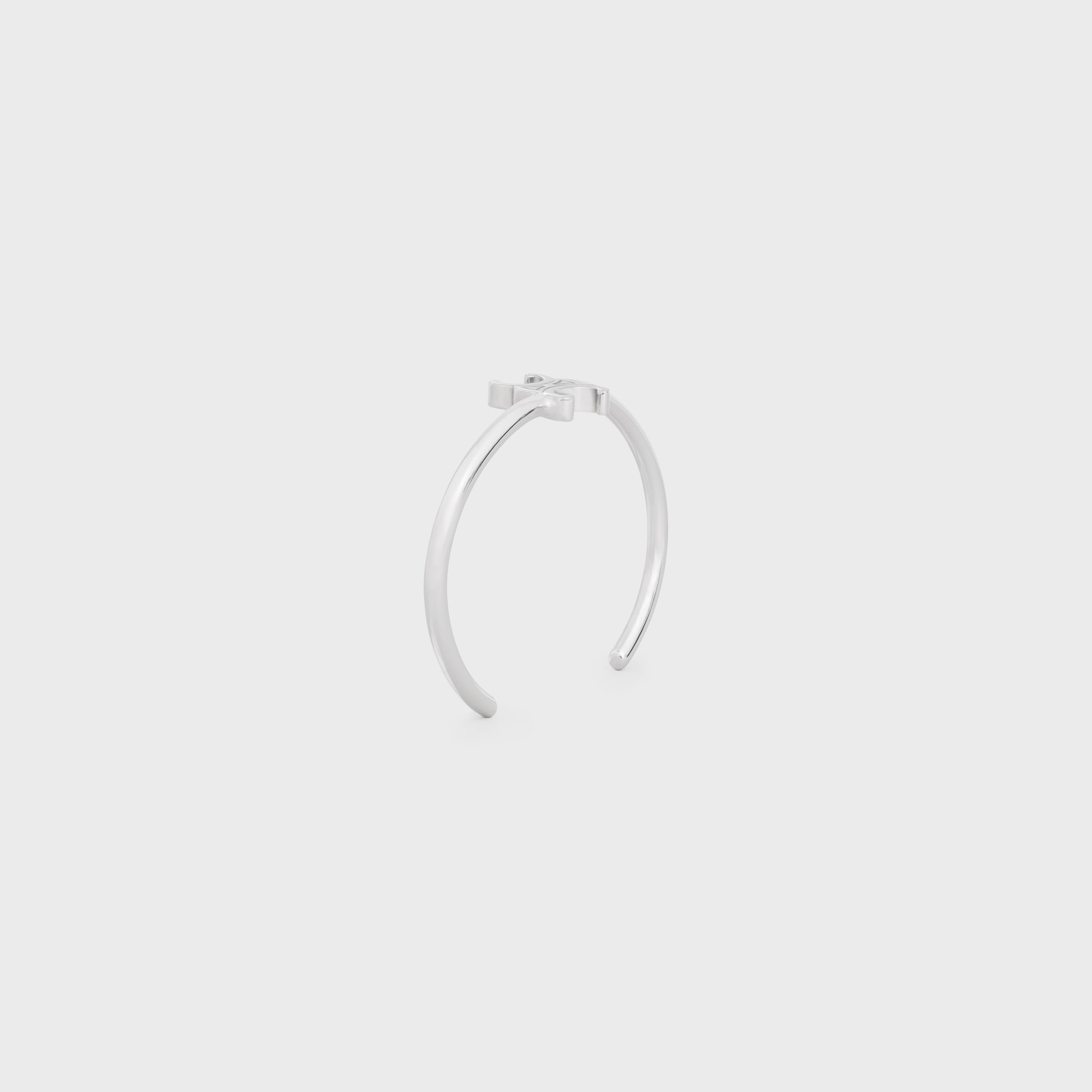 Triomphe Asymmetric Cuff in Brass with Rhodium Finish - 2