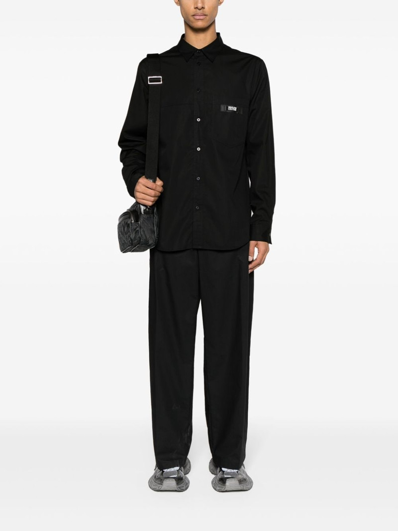 VERSACE JEANS COUTURE logo-patch cotton shirt outlook