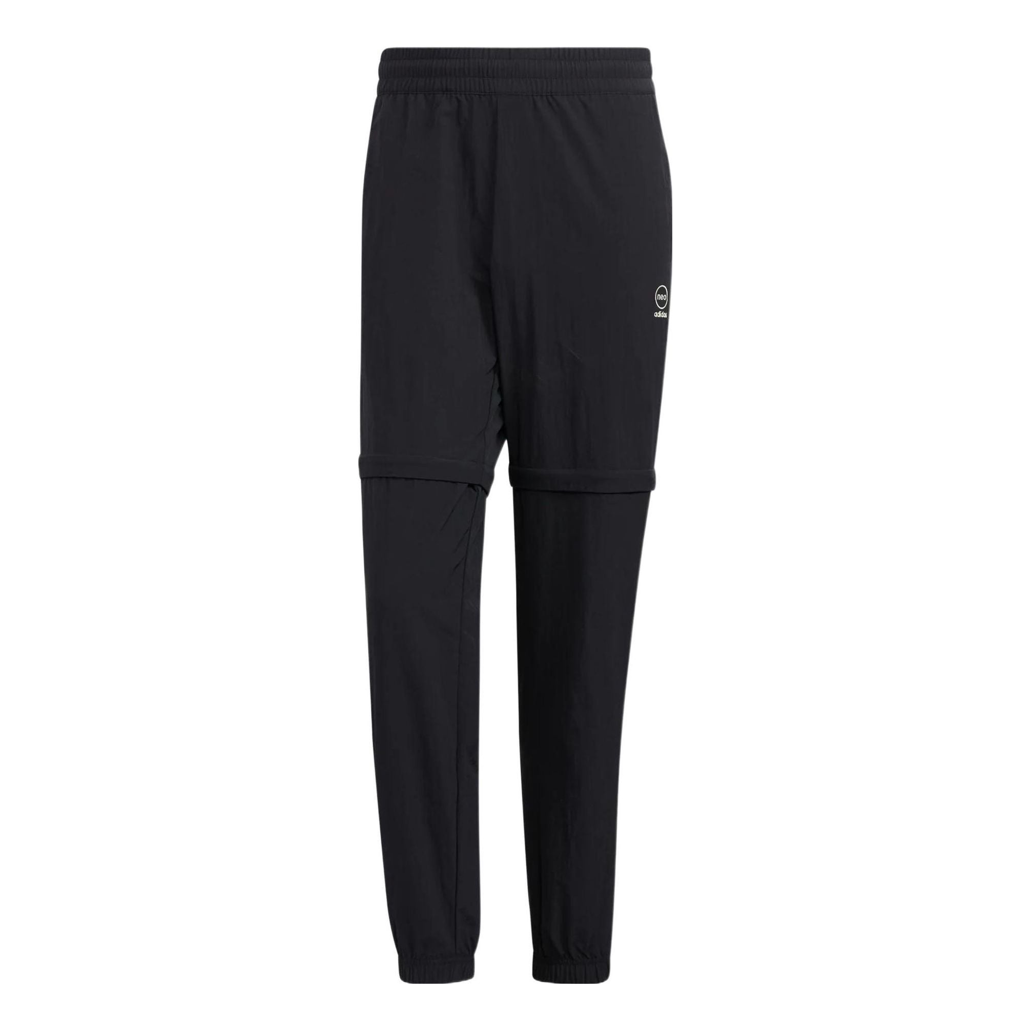 Men's adidas neo SW 2N1 TP Woven Bundle Feet Detachable Sports Pants/Trousers/Joggers Black HC9734 - 1