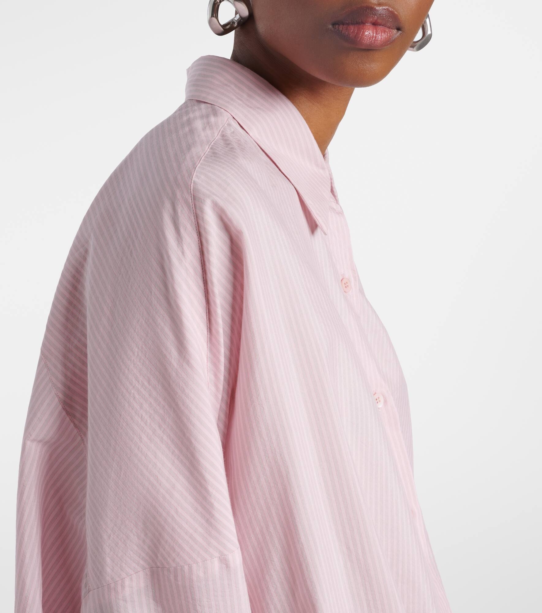 Striped cotton-blend shirt - 4
