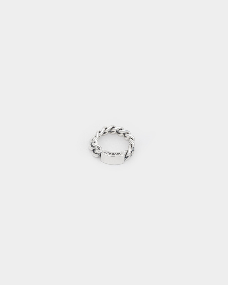 RS-CCID-A GOOD ART HLYWD CURB CHAIN ID RING SIZE A - STERLING SILVER 3