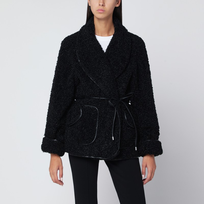 Kimia jacket in black sherpa - 1