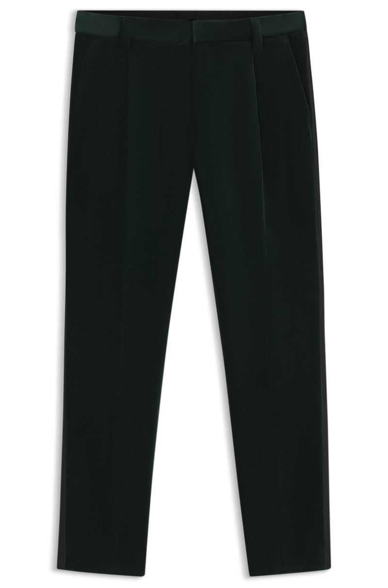 SLIM-FIT TROUSERS IN COTTON VELVET 1