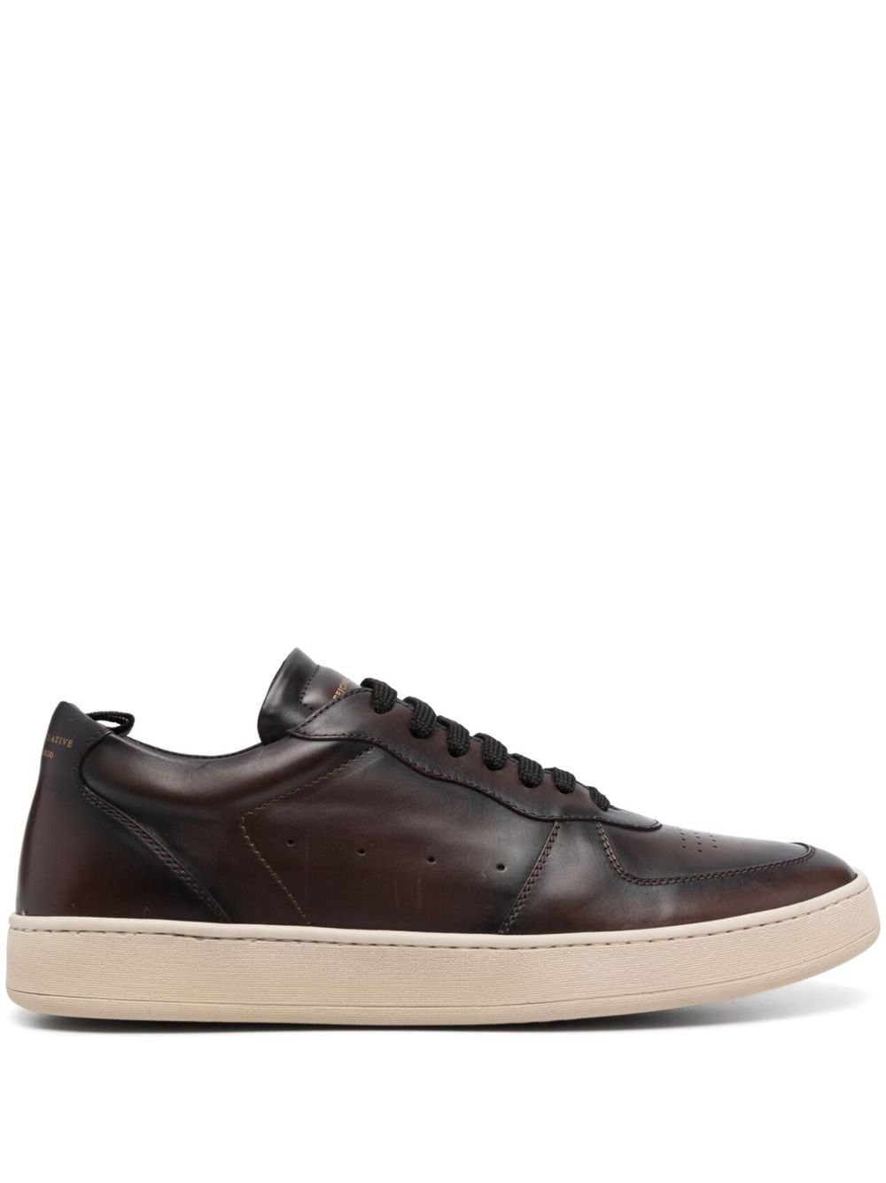 low-top leather sneakers - 1
