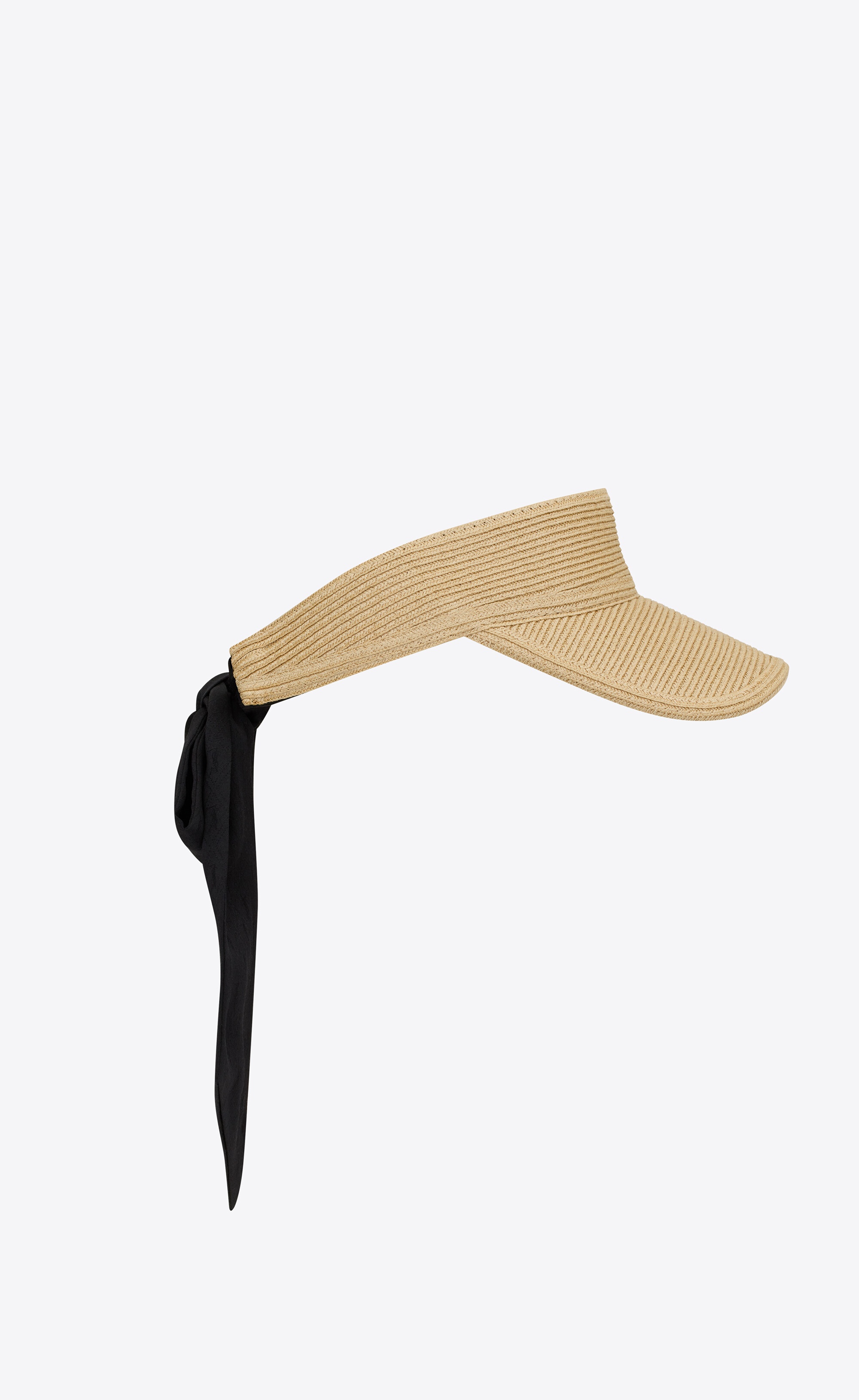 visor in straw with scarf - 1
