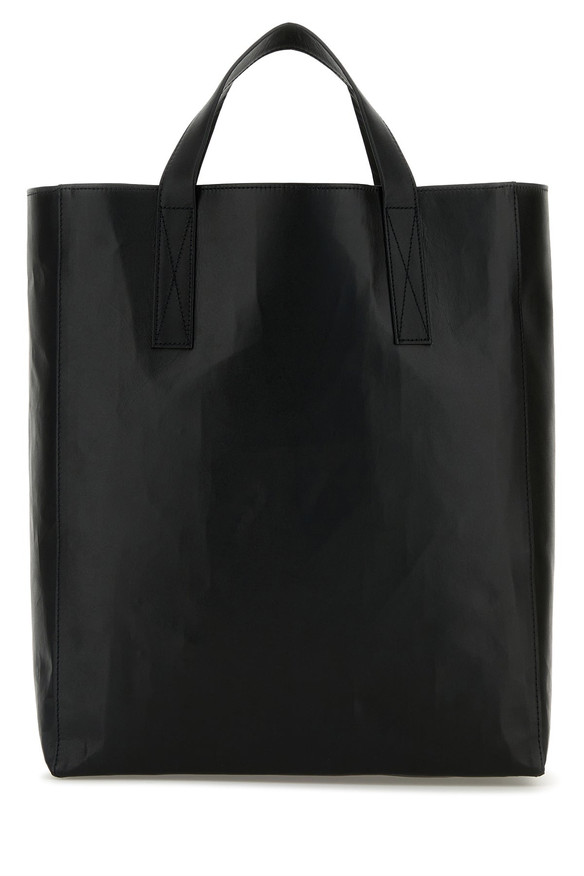 Black leather medium Sarah shopping bag - 3