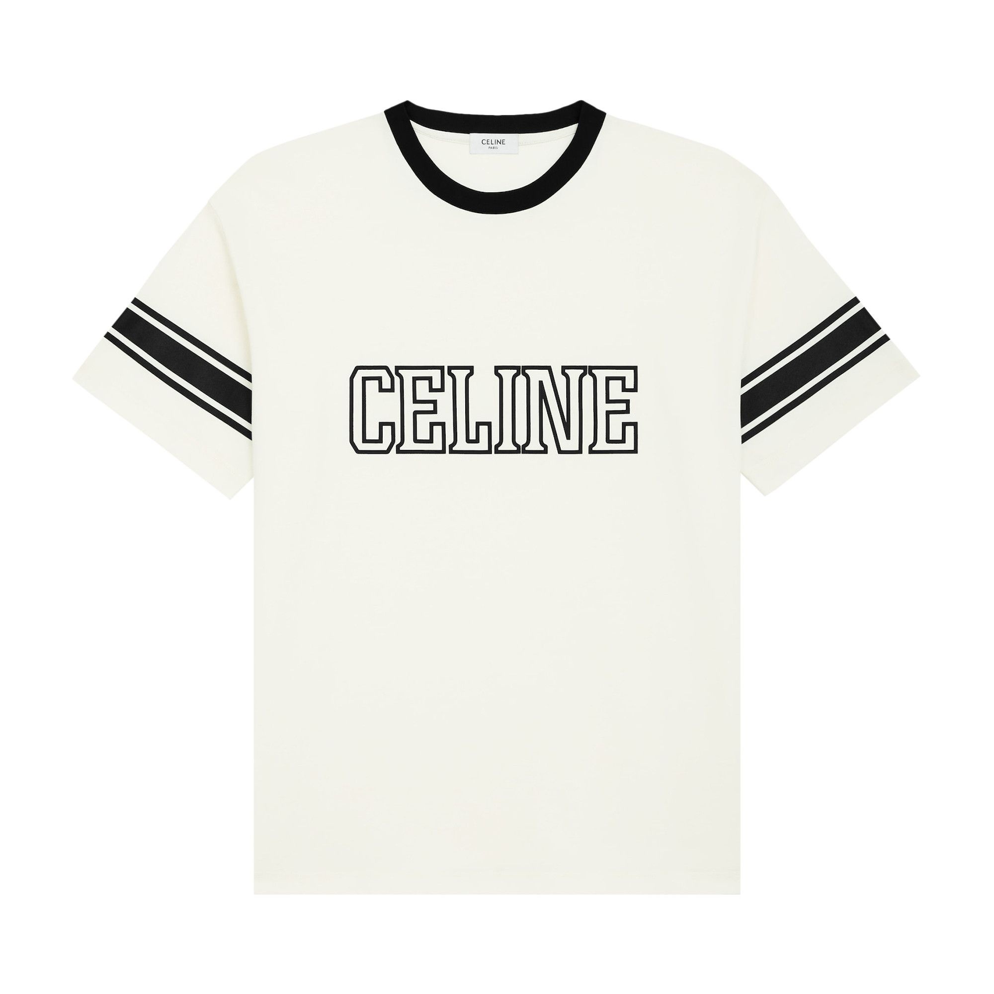 CELINE Loose Triomphe T-Shirt 'Washed White/Black' - 1
