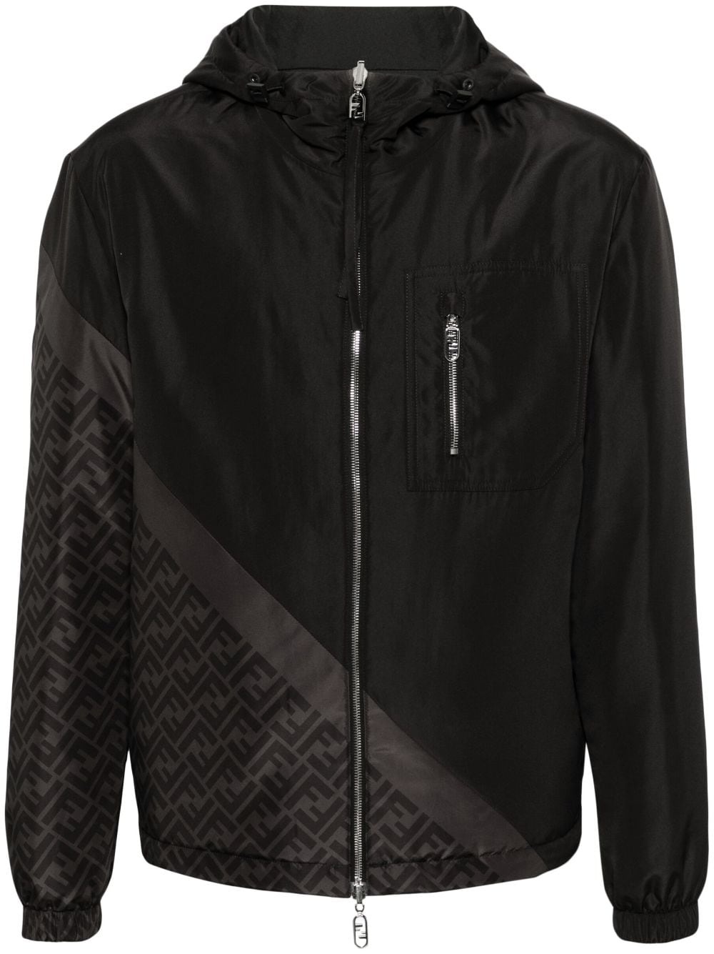FF-print hooded windbreaker - 1