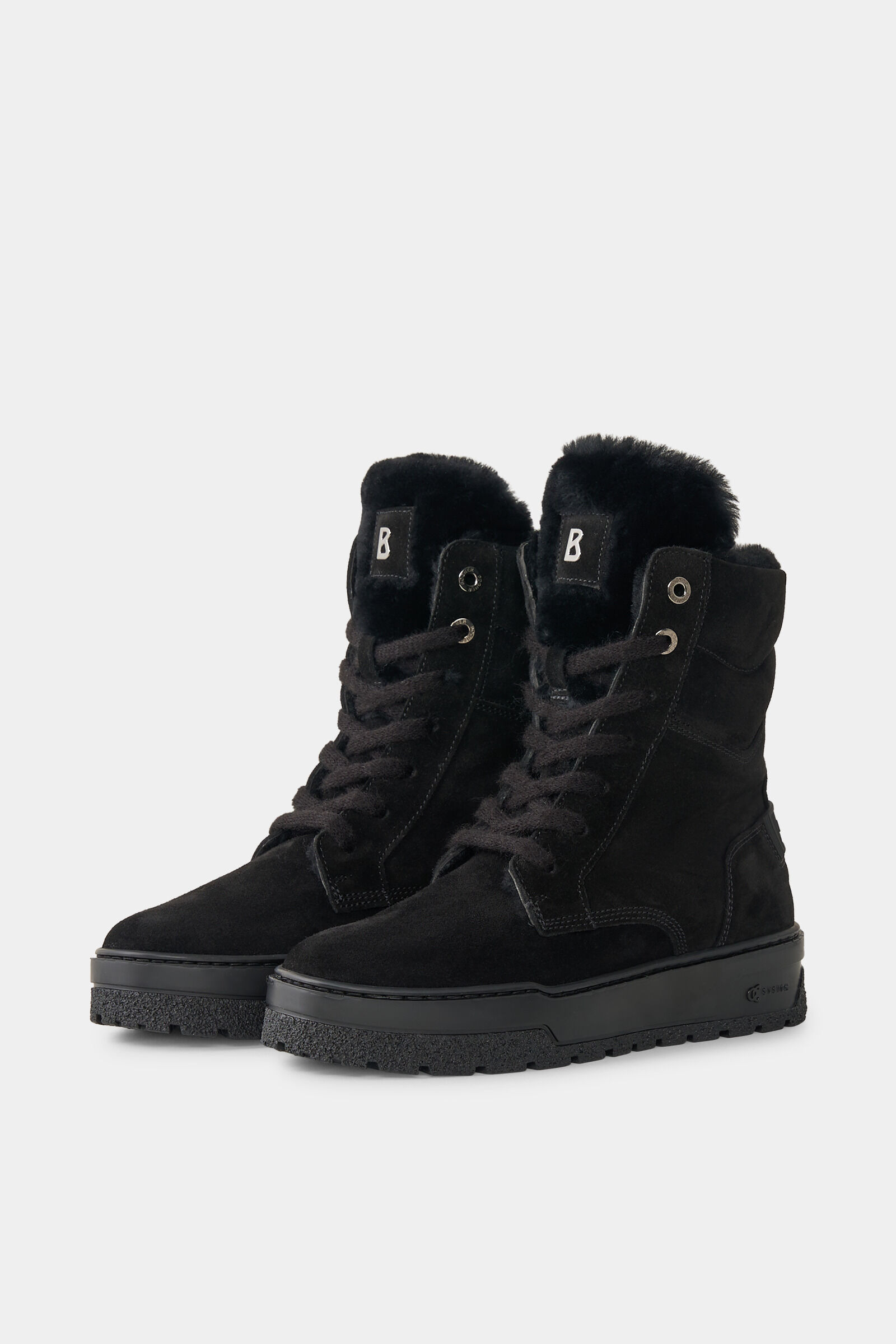Calgary lace-up boots with spikes in Black - 3
