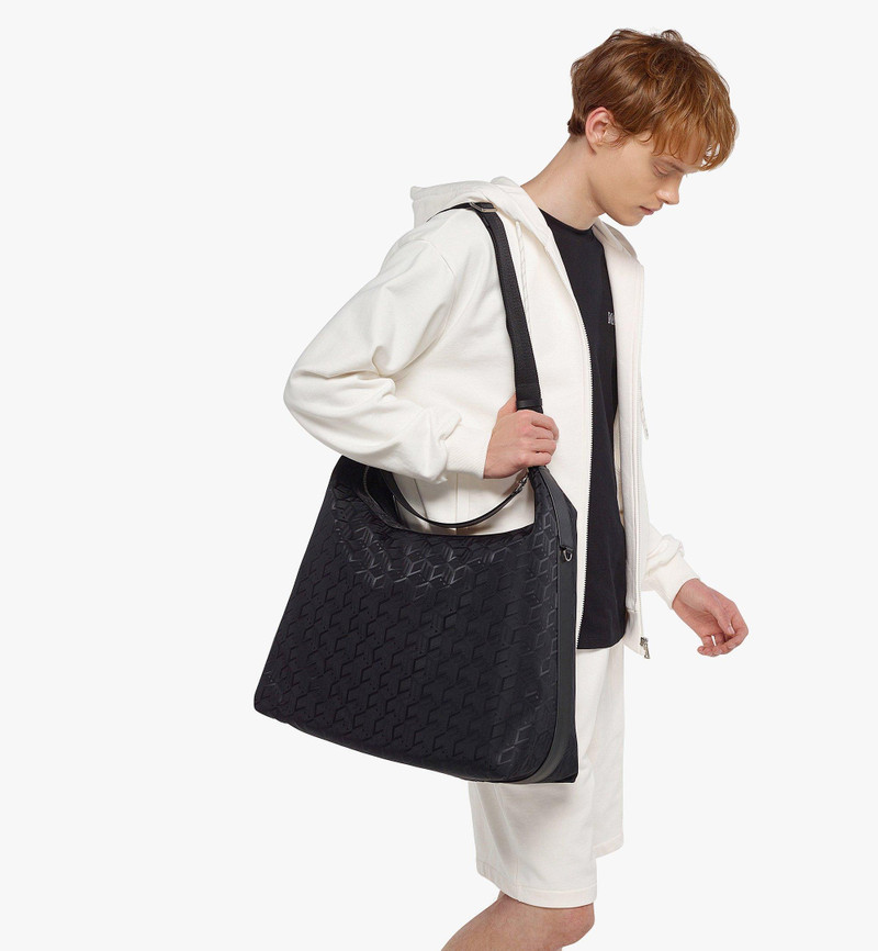 MCM Aren Hobo in Cubic Jacquard Eco-Nylon outlook