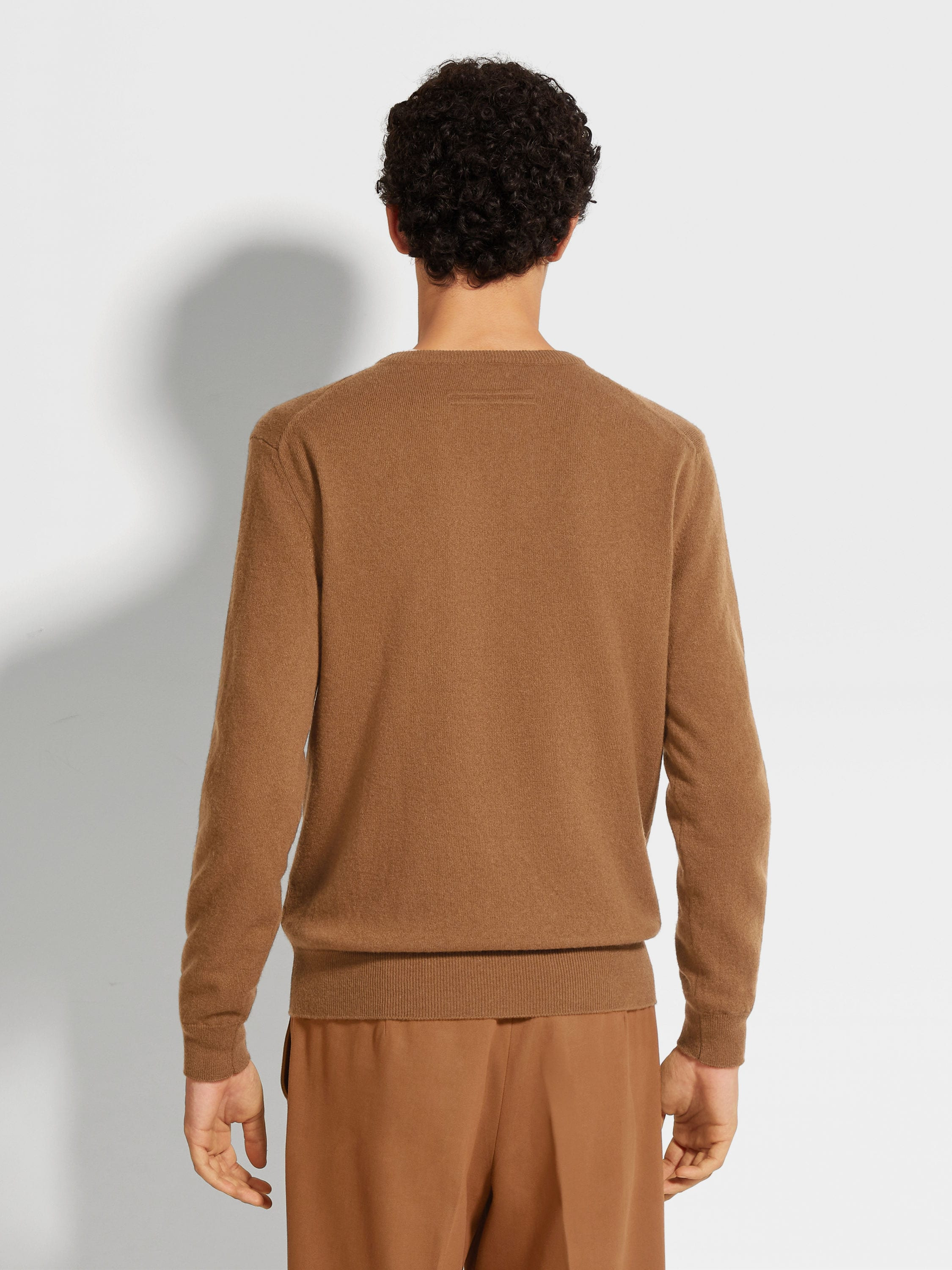 DARK FOLIAGE MÉLANGE OASI CASHMERE CREWNECK - 5