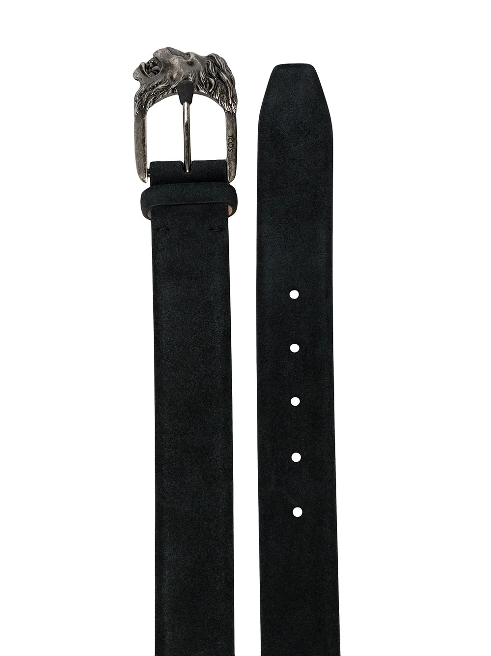 lion buckle suede belt - 2