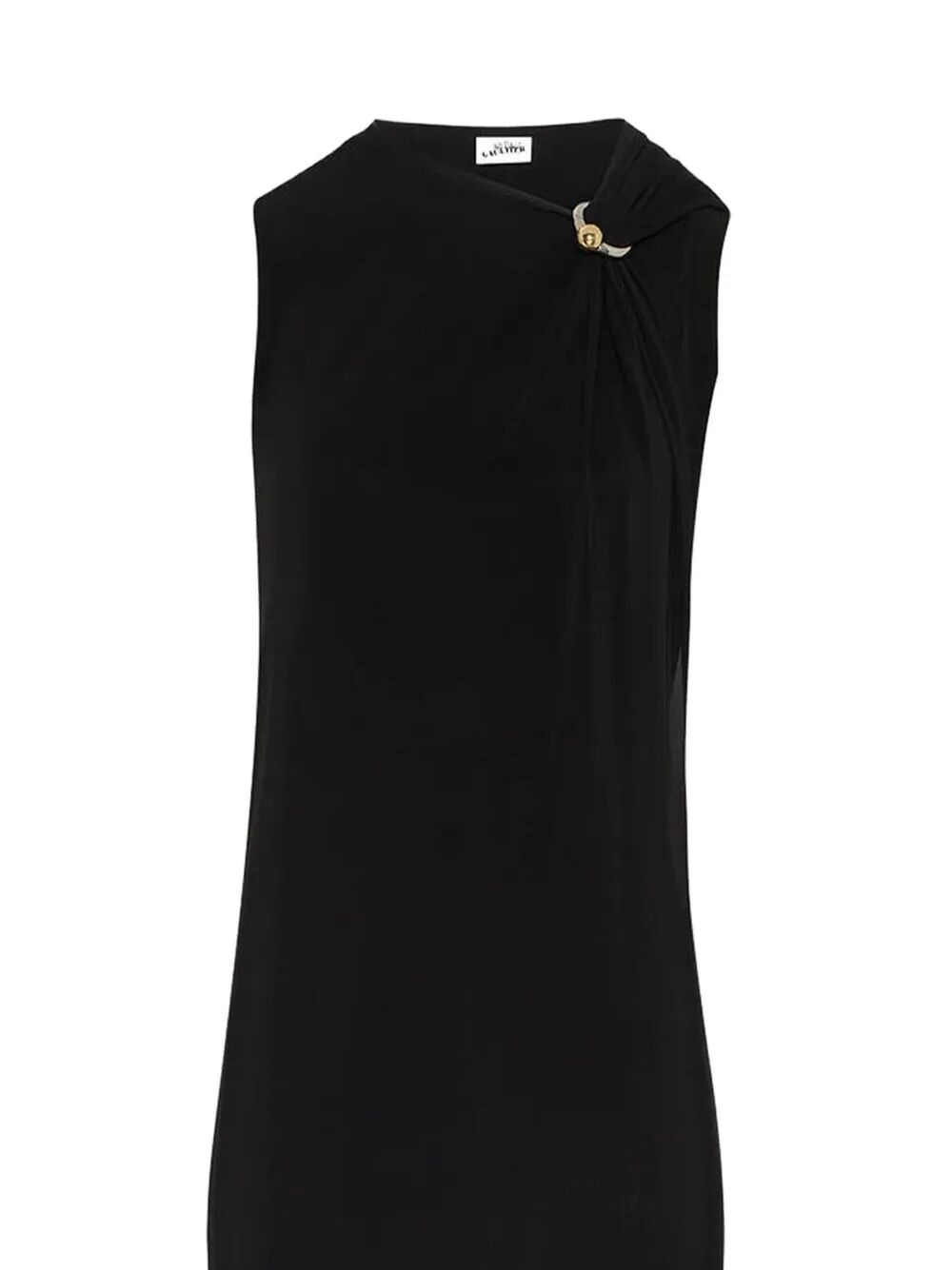 Jean Paul Gaultier Women Stretch Viscose Double Layer Long Dress With "Gaultier" Piercing - 5