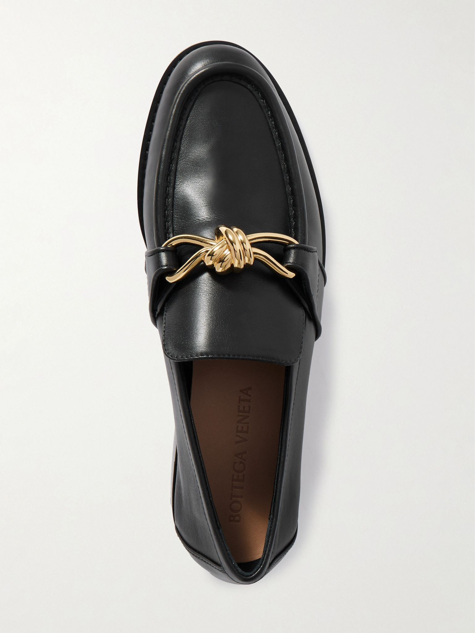 Astaire embellished leather loafers Black - 5