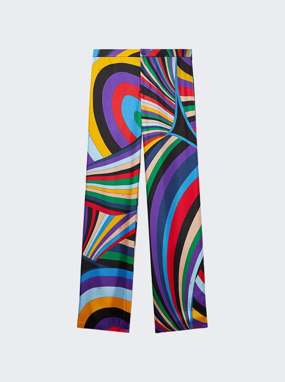Iride-print Silk Twill Trousers Multicolor - 1