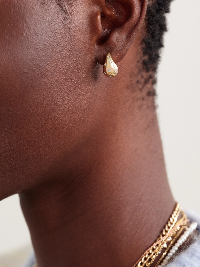 ROXANNE FIRST Happy Tears 14-karat Gold Diamond Earrings outlook