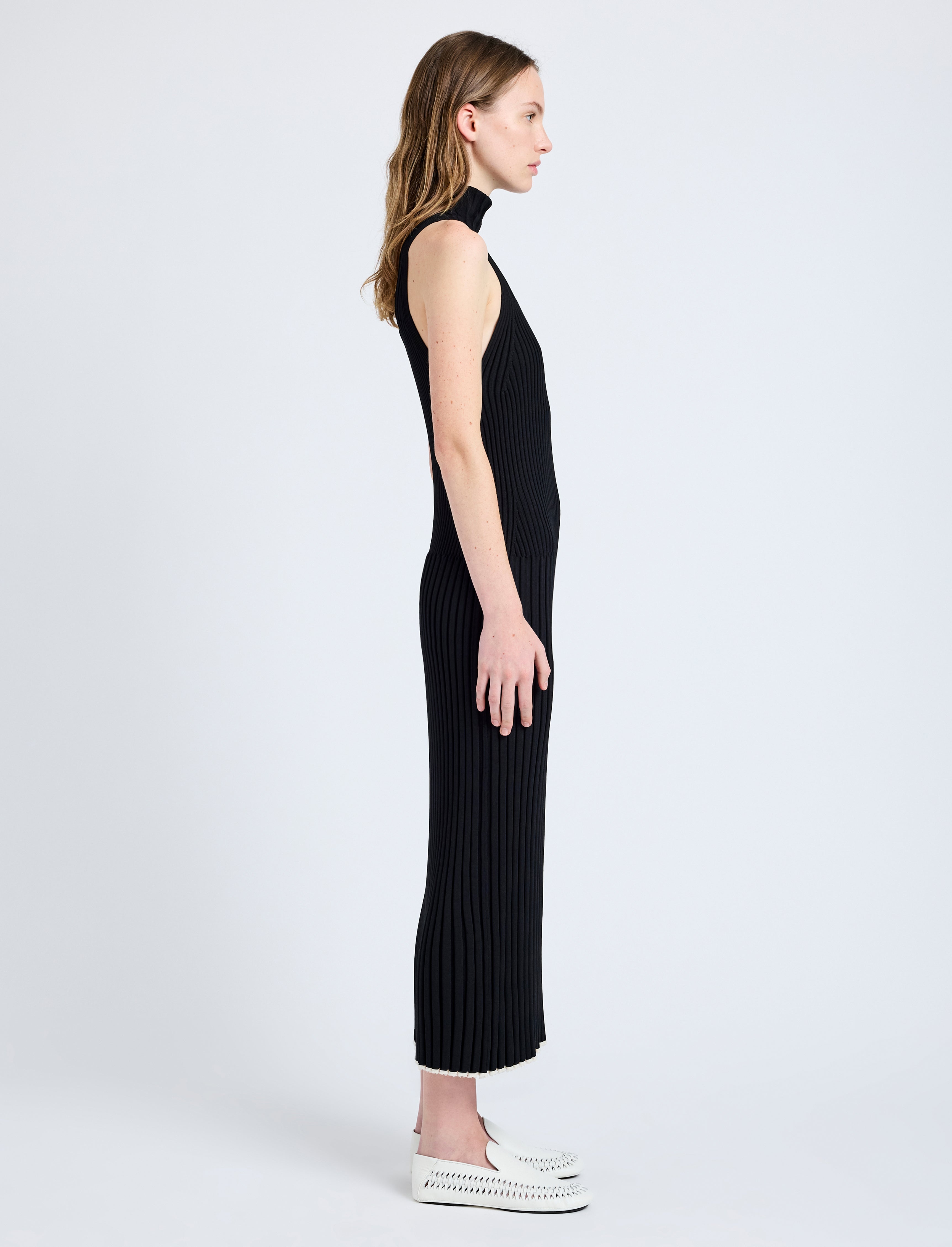Maia Dress in Midweight Viscose Rib - 3