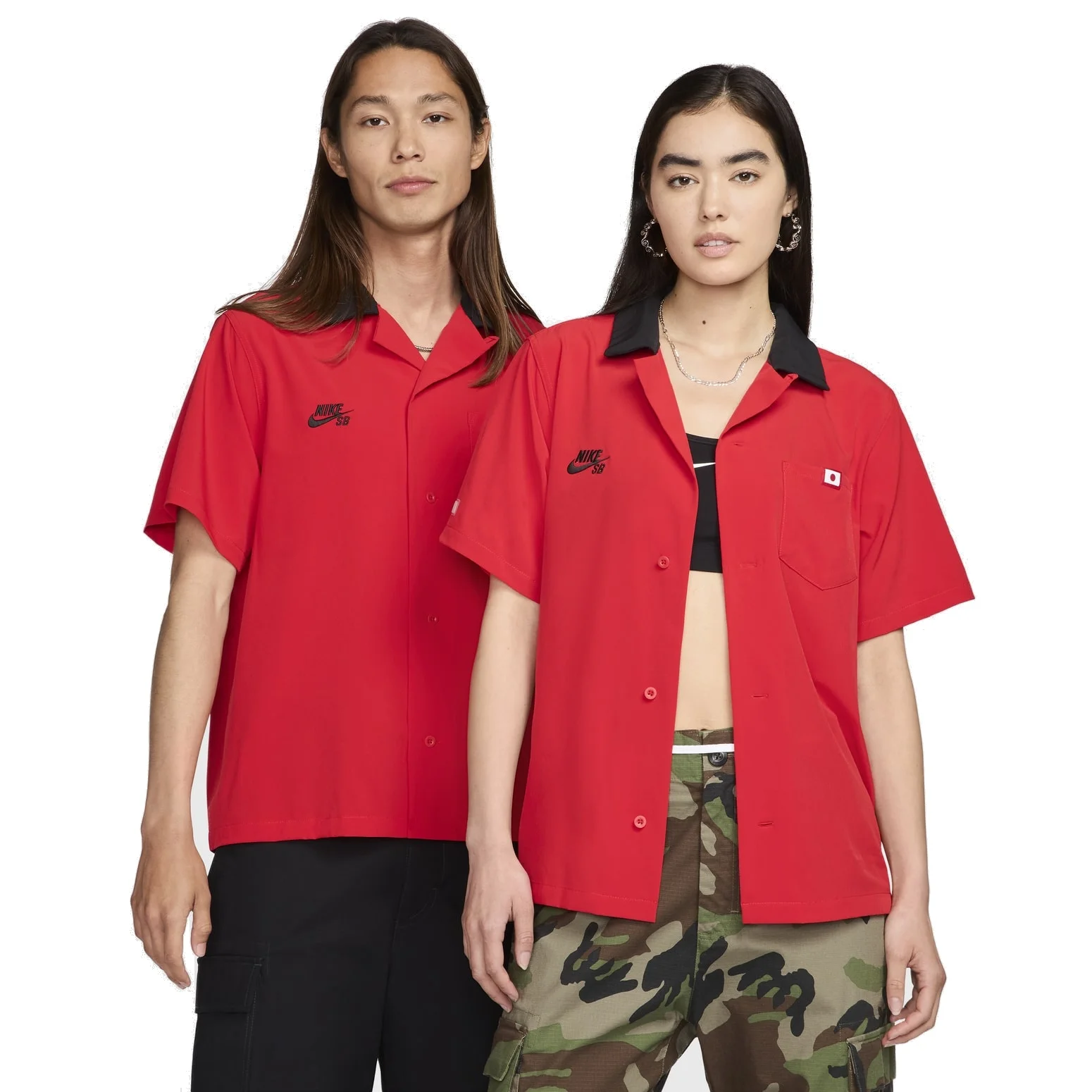 Nike SB Short-Sleeve Button-Up Bowler Shirt 'Team Japan' FZ4057-657 - 1