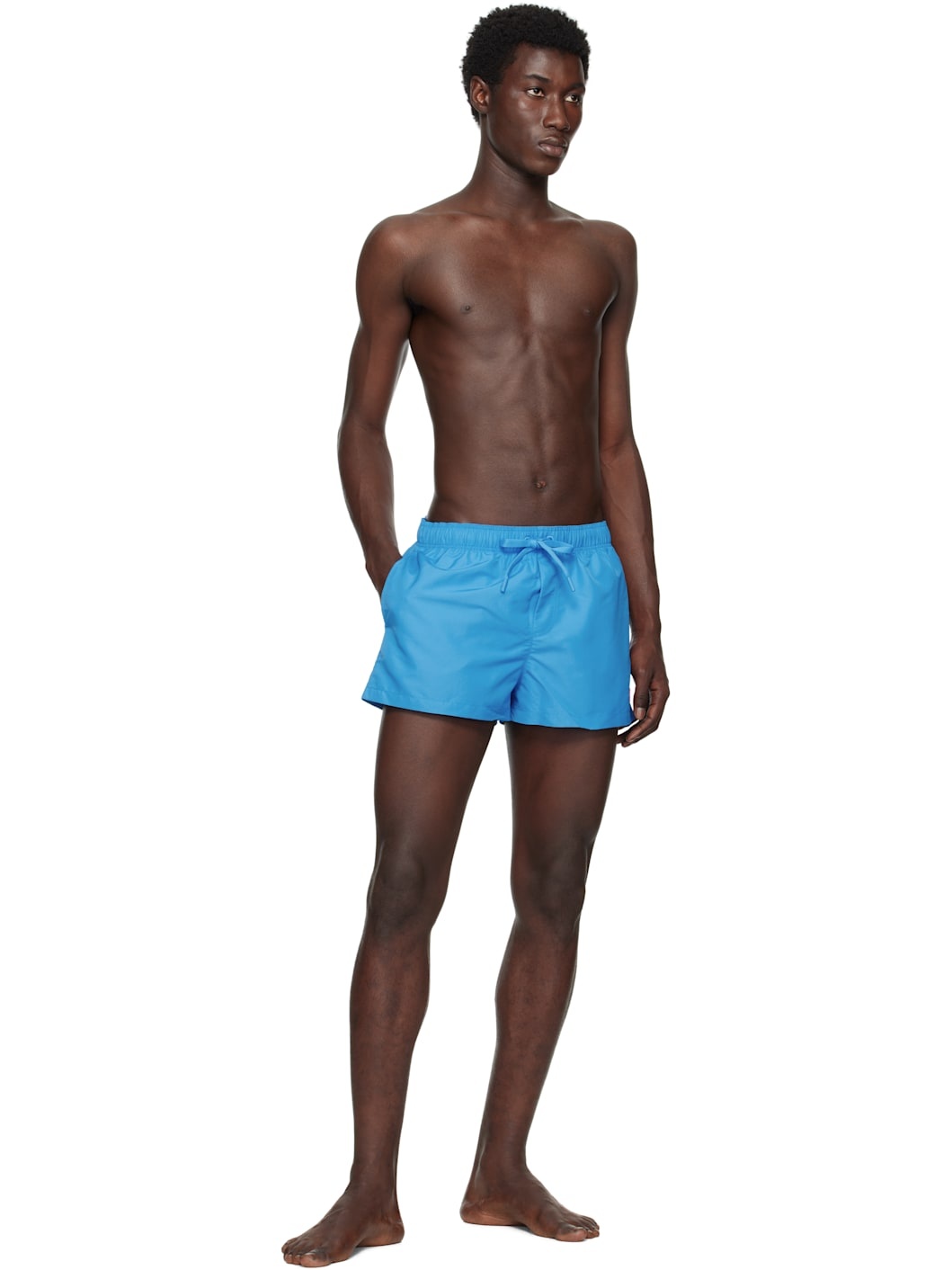 Blue Embroidered Medusa Swim Shorts - 5