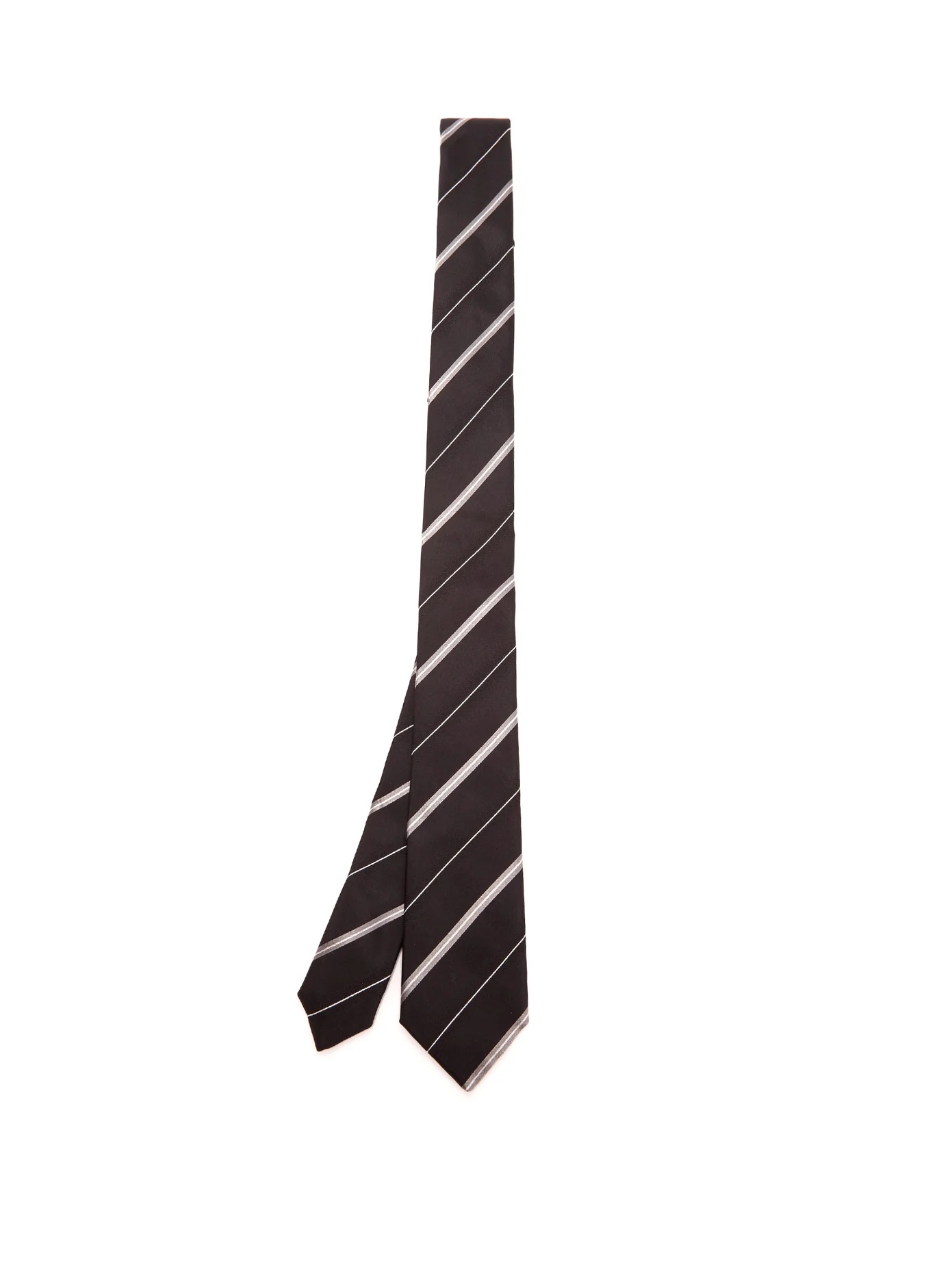 Shadow-striped silk-faille tie - 1