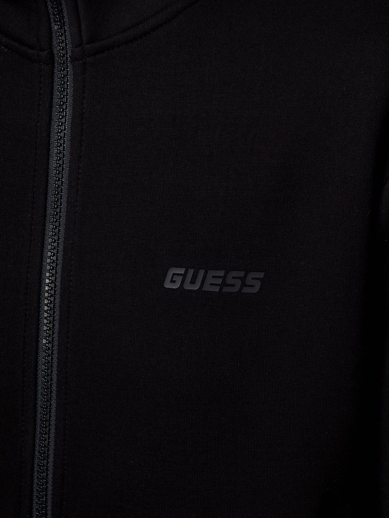 logo-tape zip-up sweatshirt 3