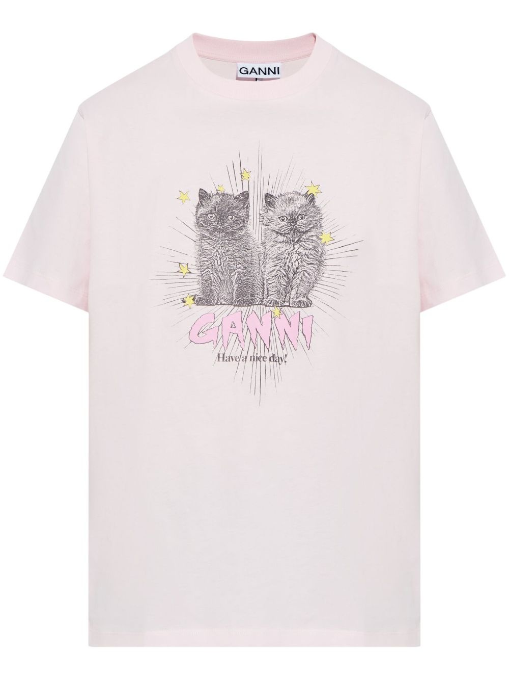 cats-print T-shirt - 1