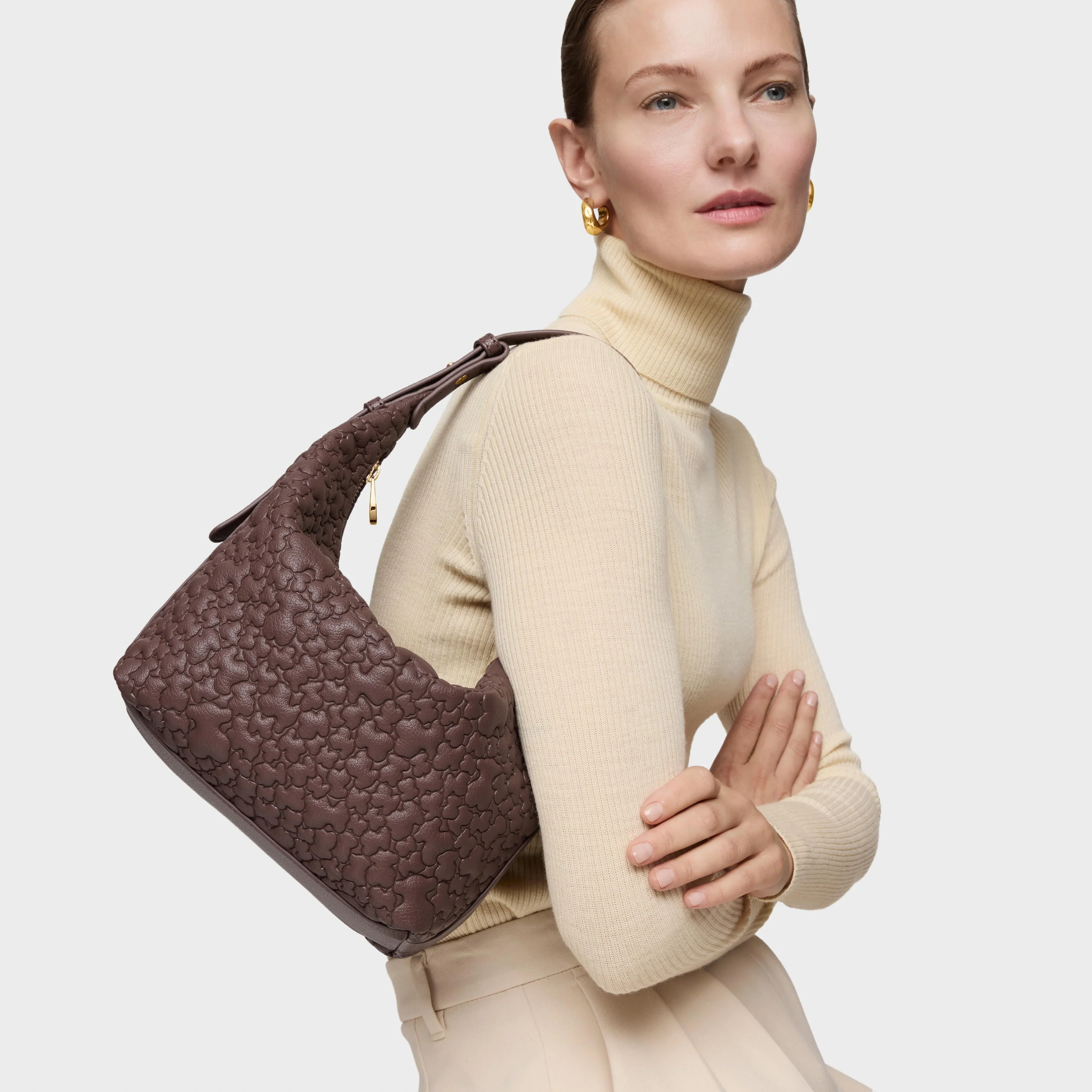 Medium brown Shoulder bag TOUS Puffy Bear - 1