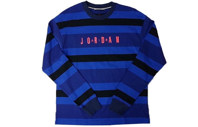 Jordan Air Jordan Sport Dna Casual Stripe Pullover Sports Long Sleeves Blue CV1143-470 outlook