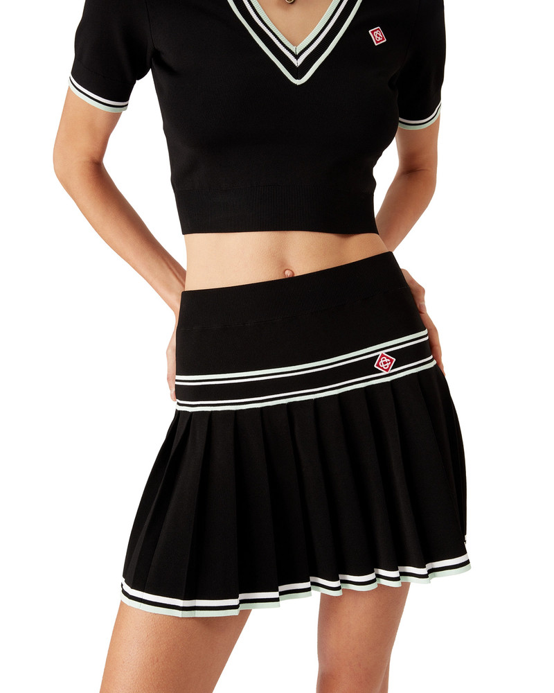 Viscose Pleated Mini Skirt 4
