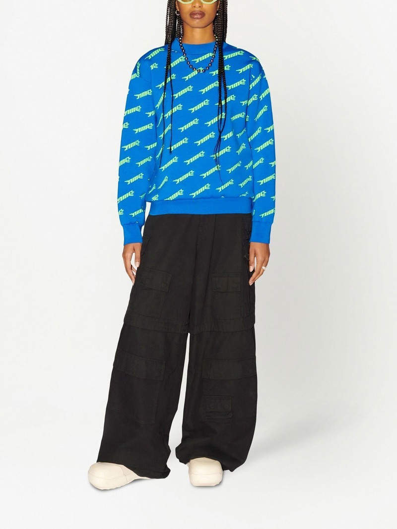 Ambush logo-intarsia crew-neck jumper outlook