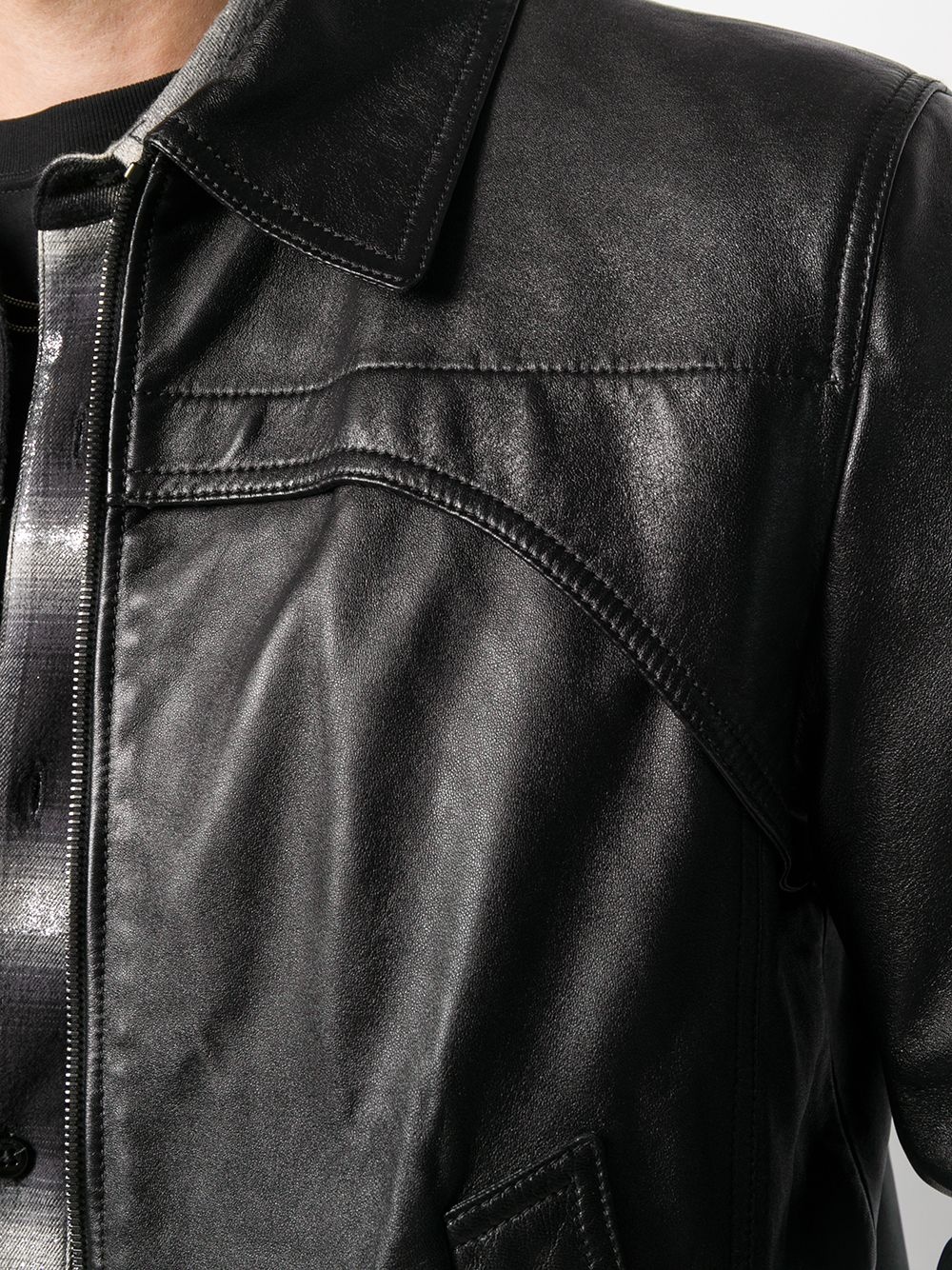 leather trucker jacket - 5