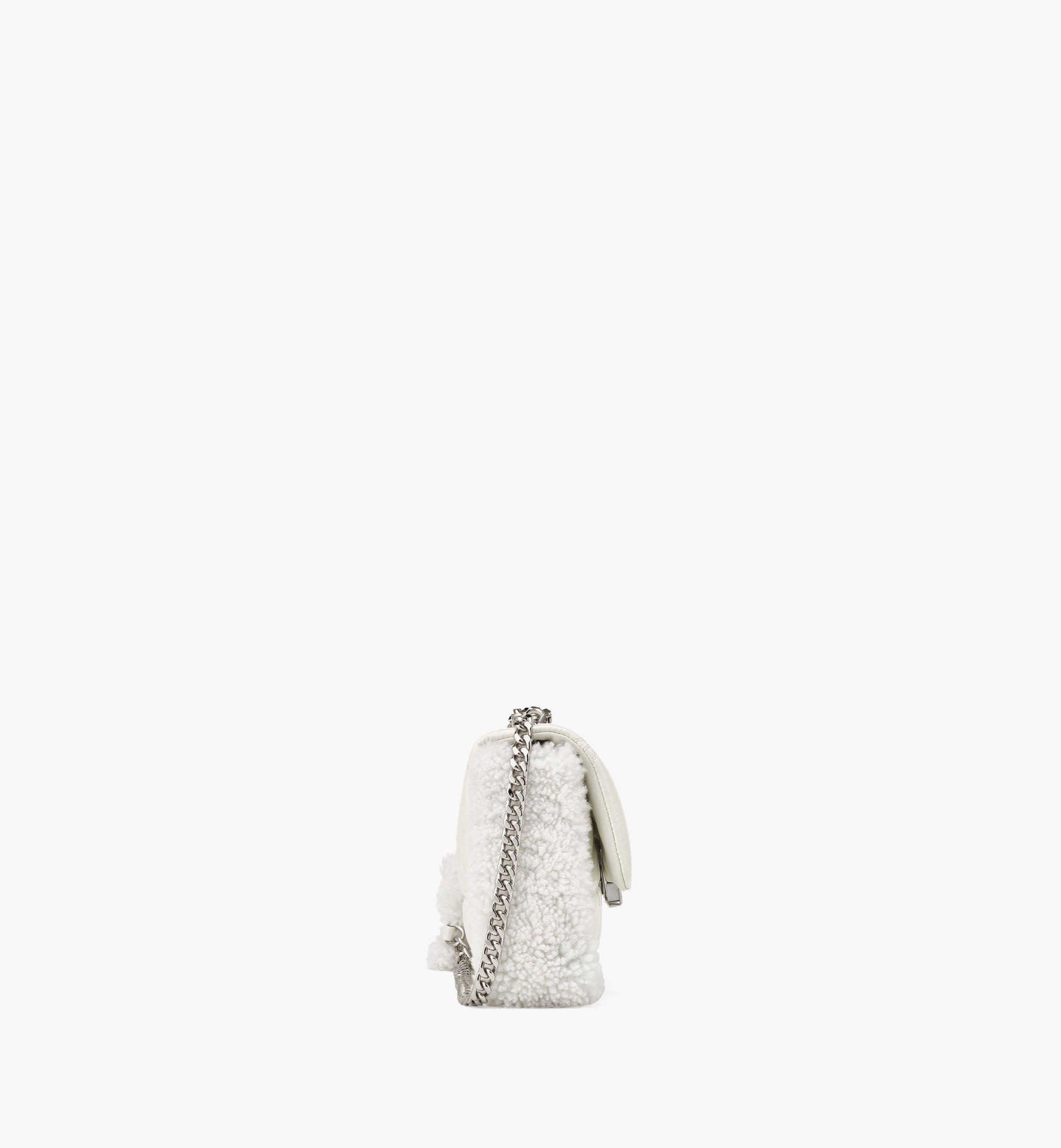Travia Shearling Shoulder Bag in Cloud Quilted Leather - 3