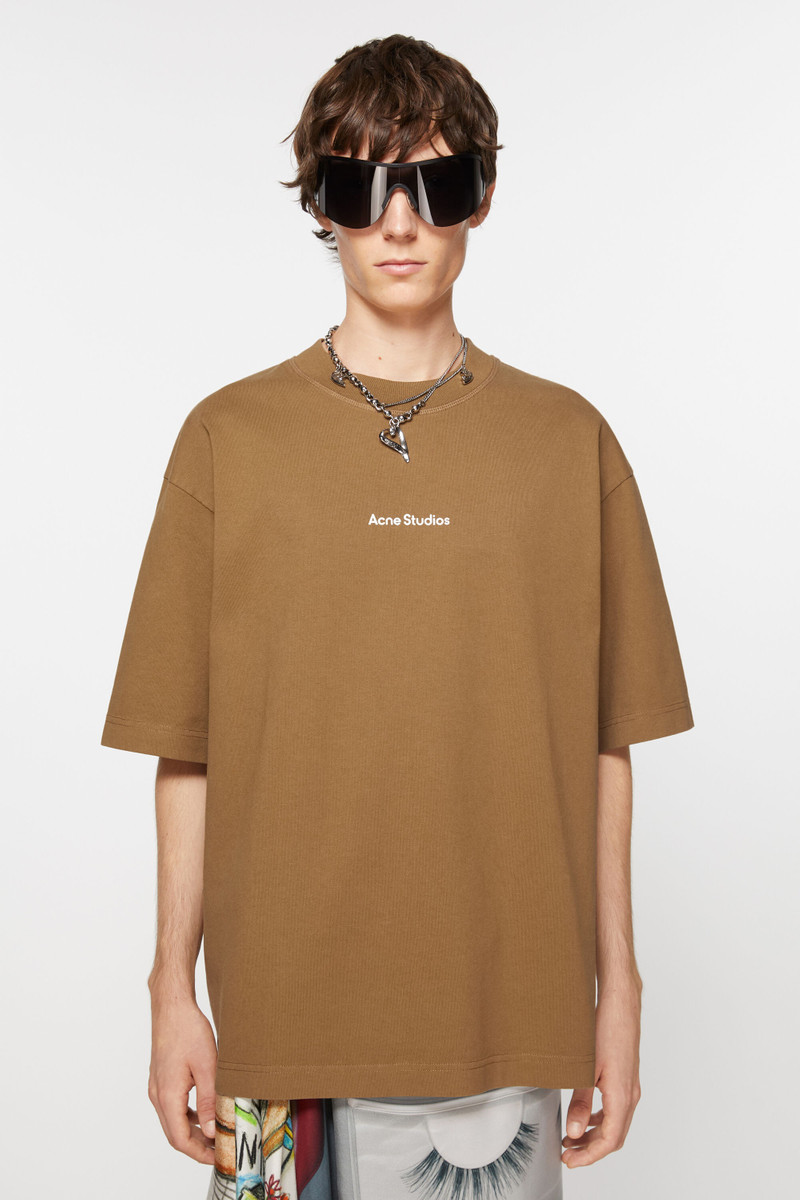 Acne Studios T-shirt logo - Mud beige outlook