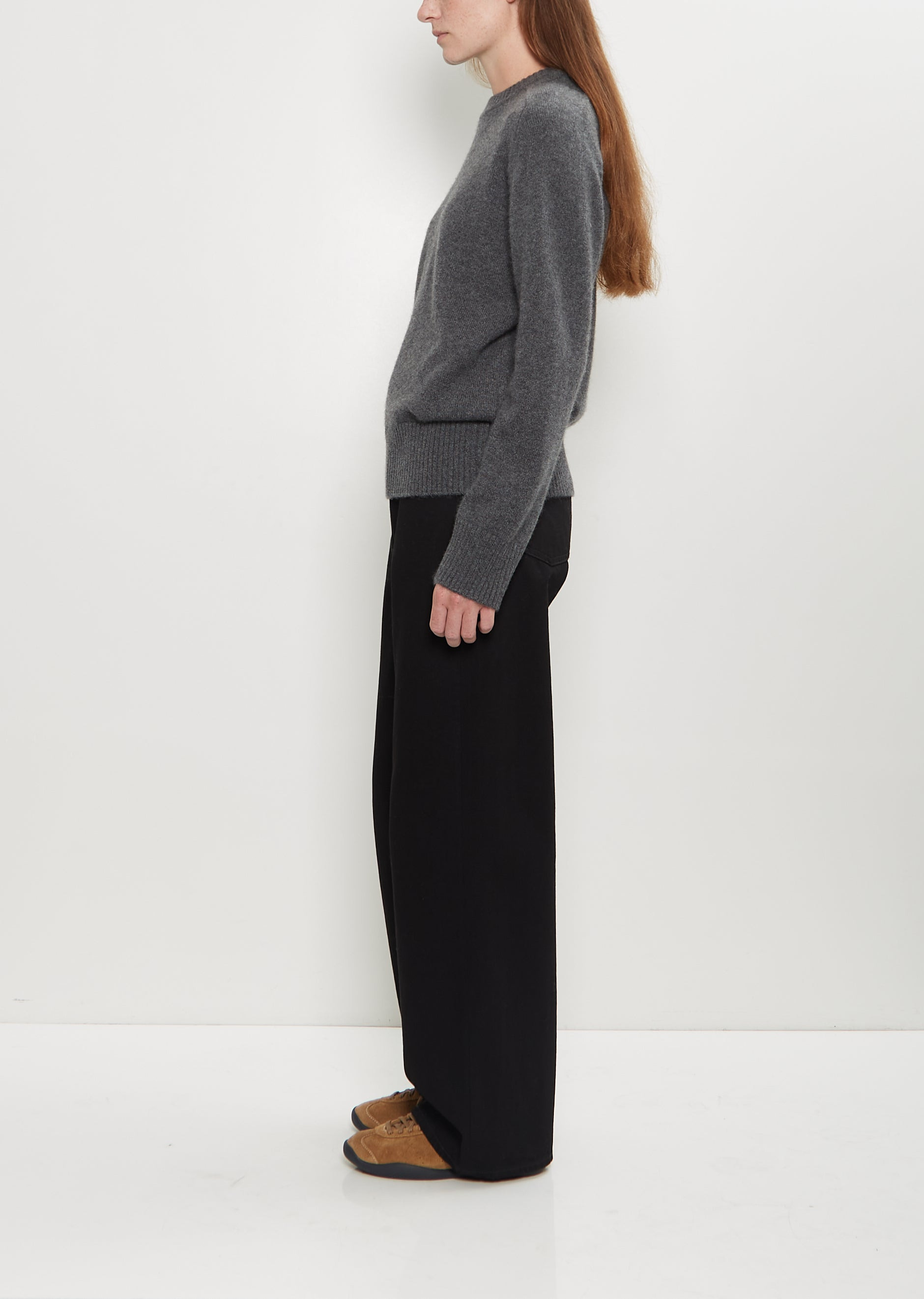 Baltra Cashmere Sweater — Anthracite Melange - 2