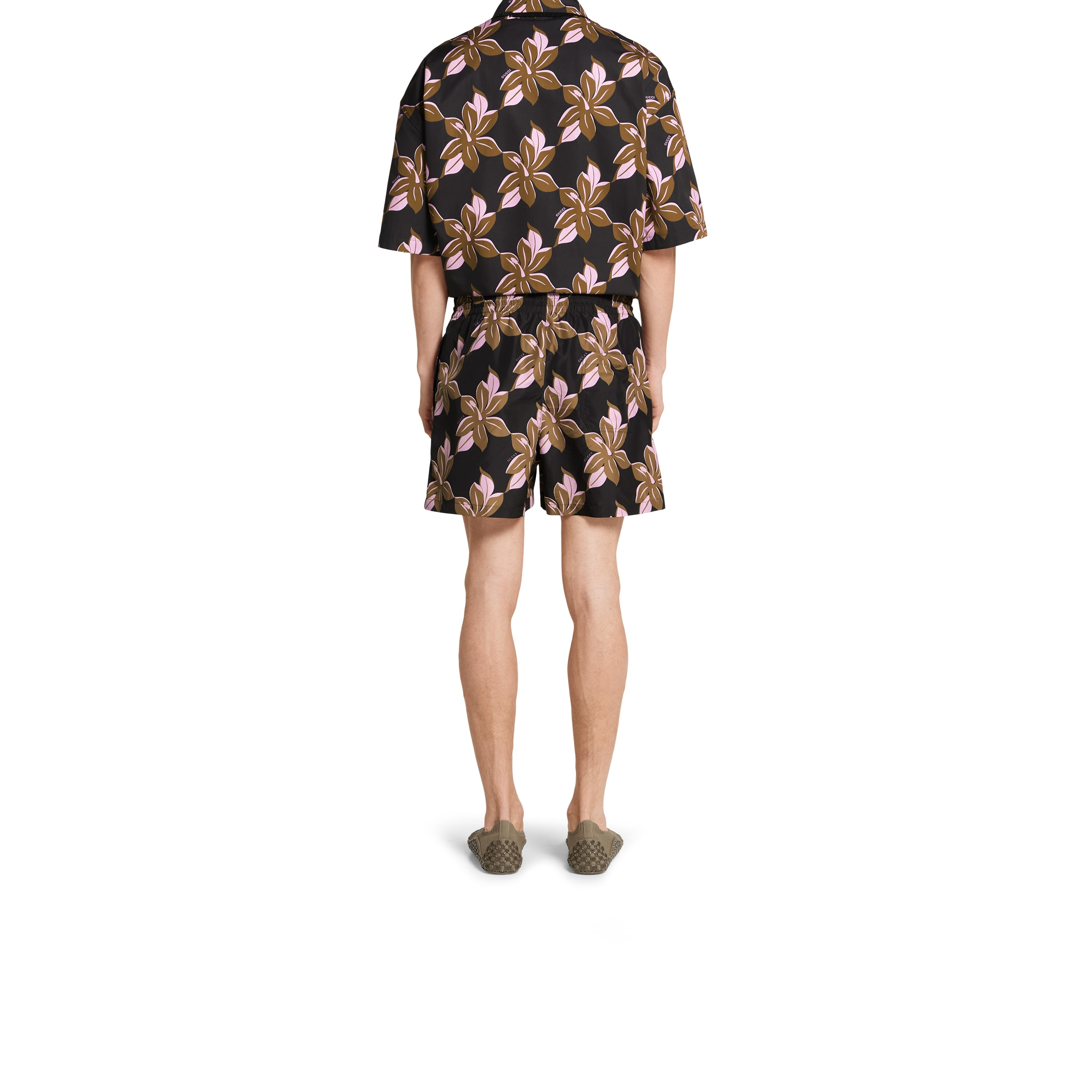 Printed technical poplin swim short - 4