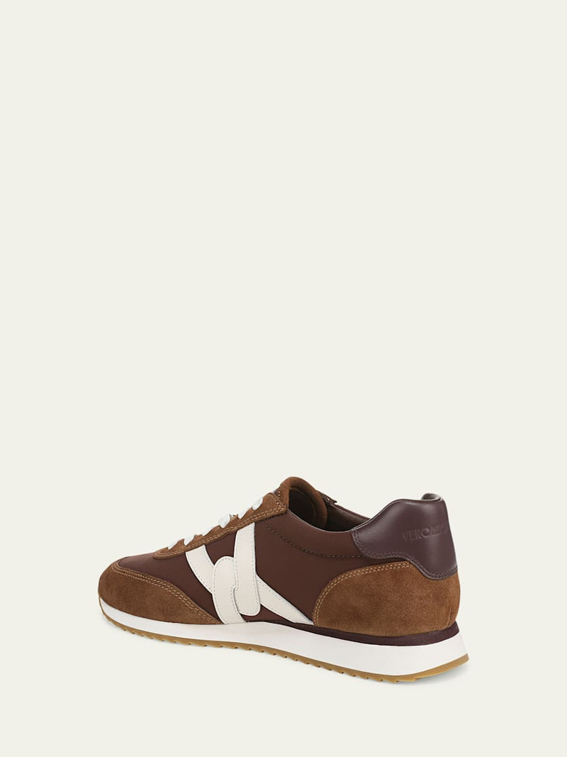 VERONICA BEARD Penrose Mixed Leather Low-Top Sneakers outlook