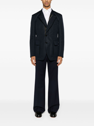 TOM FORD zipped-up single-breasted blazer outlook