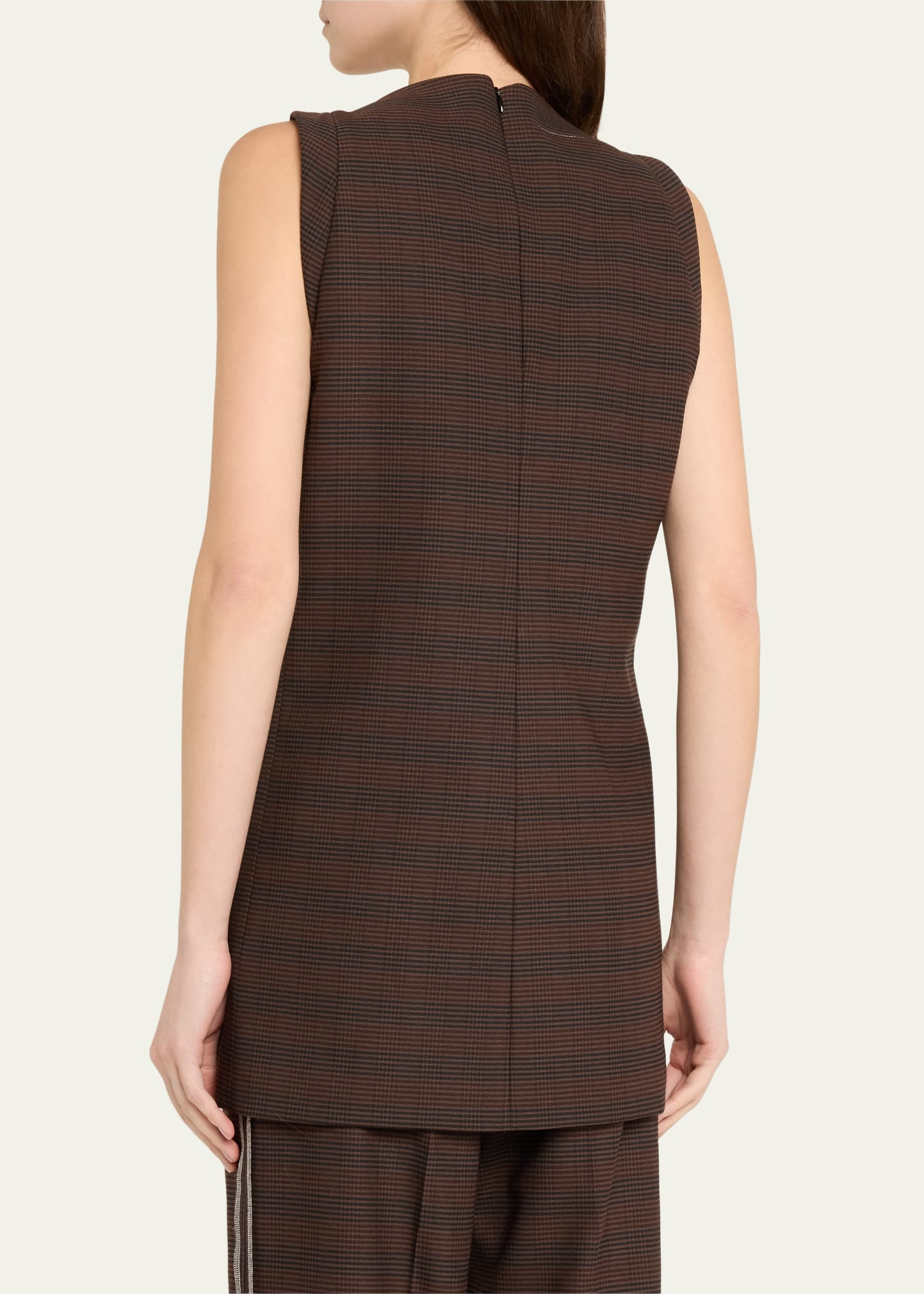 Structured Plaid Shift Dress - 3