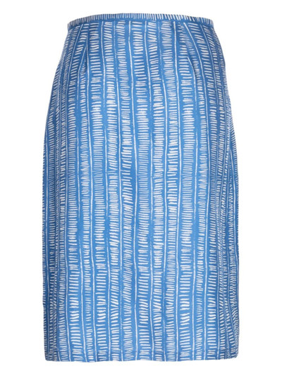 Ports 1961 geometric-print silk midi skirt outlook